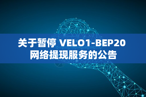 关于暂停 VELO1-BEP20 网络提现服务的公告